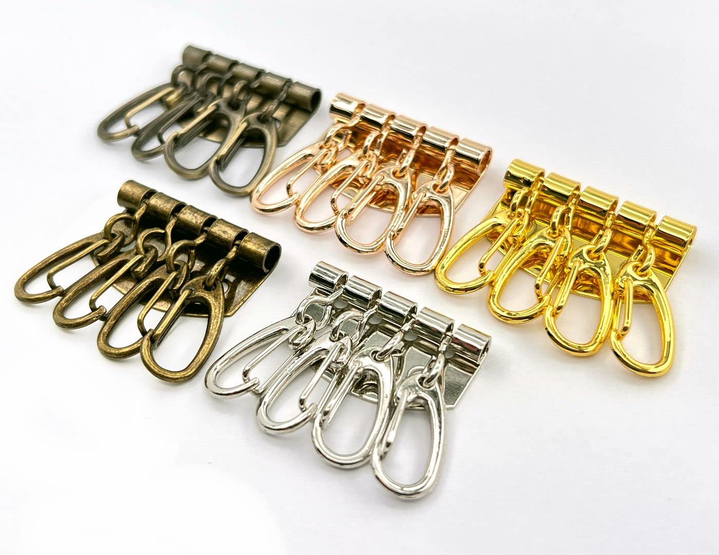 Amazon.co.jp: [キB4] 4個入 キーケース 金具 4連 幅34mm キーホルダー